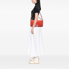 Large Leather Selleria Baguette Satchel