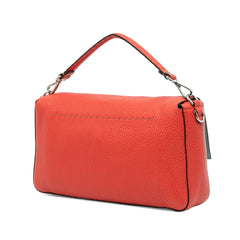 Large Leather Selleria Baguette Satchel