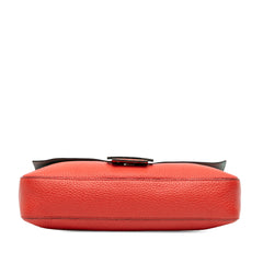 Large Leather Selleria Baguette Satchel
