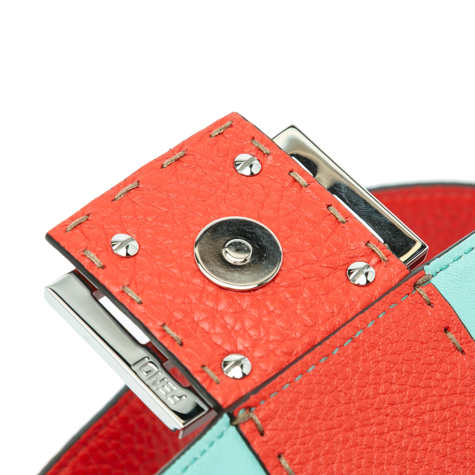 Large Leather Selleria Baguette Satchel