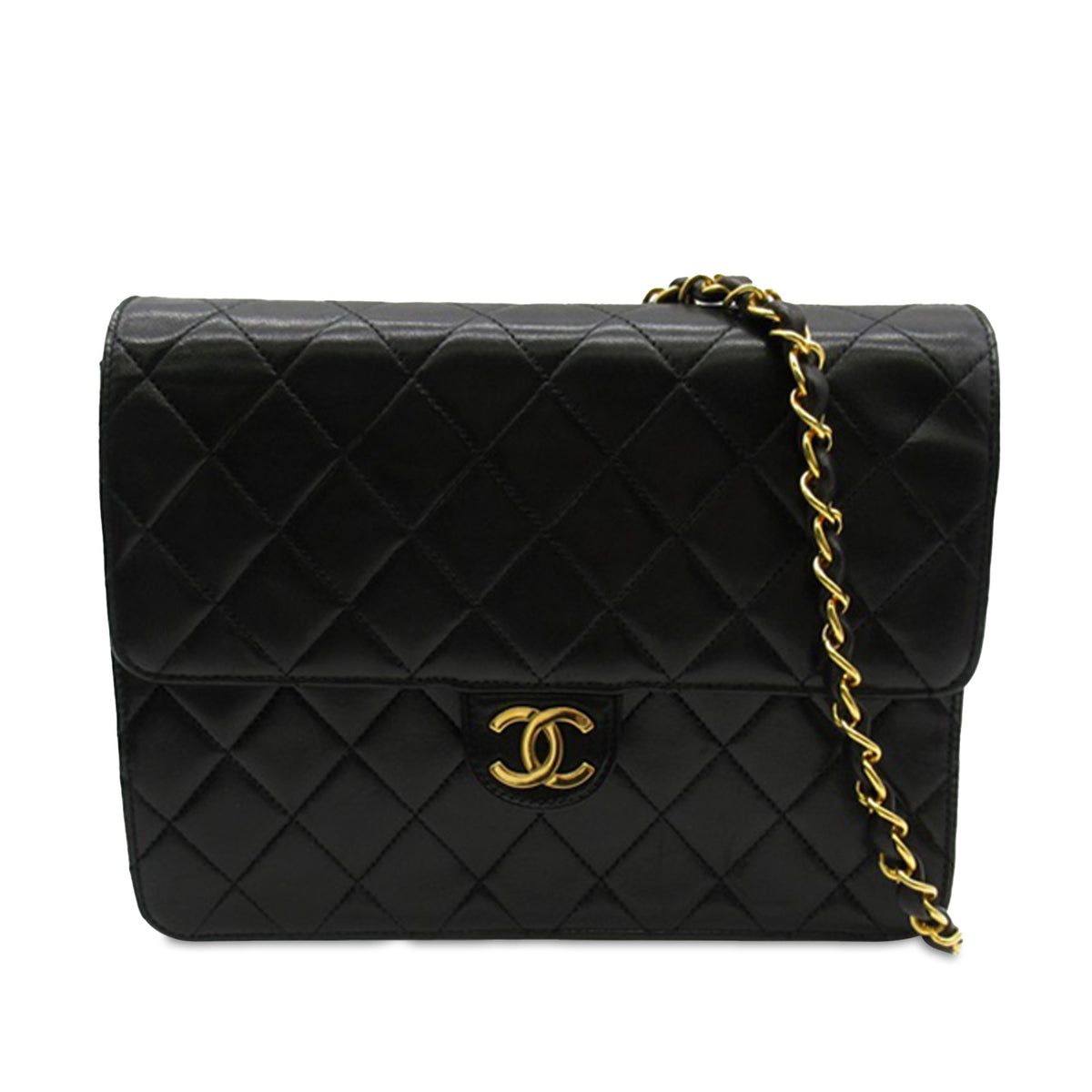 CC Quilted Lambskin Single Flap_0