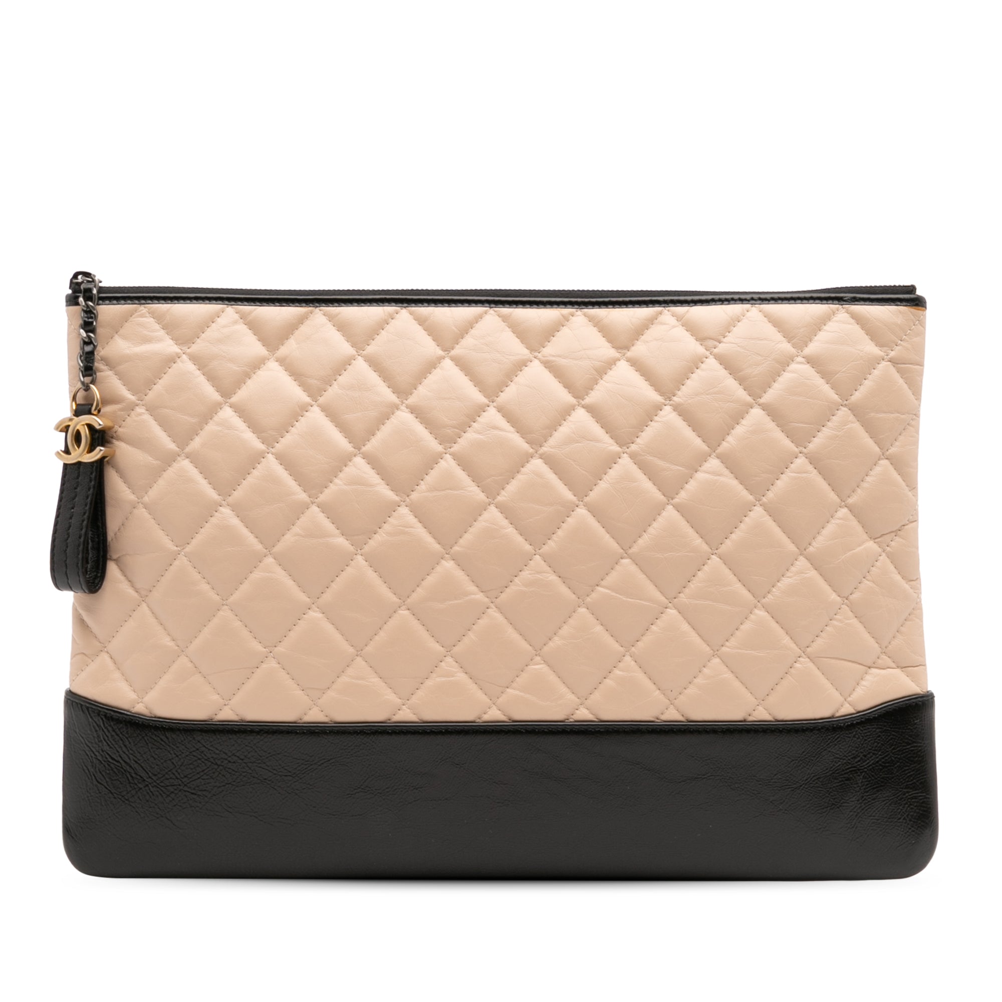 Large Aged Calfskin Gabrielle O Case Clutch