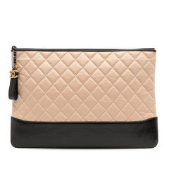 Large Aged Calfskin Gabrielle O Case Clutch