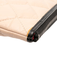 Large Aged Calfskin Gabrielle O Case Clutch