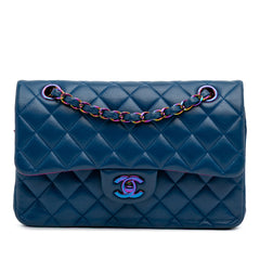 Small Classic Lambskin Rainbow Double Flap