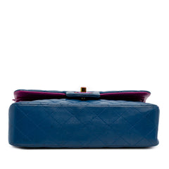 Small Classic Lambskin Rainbow Double Flap