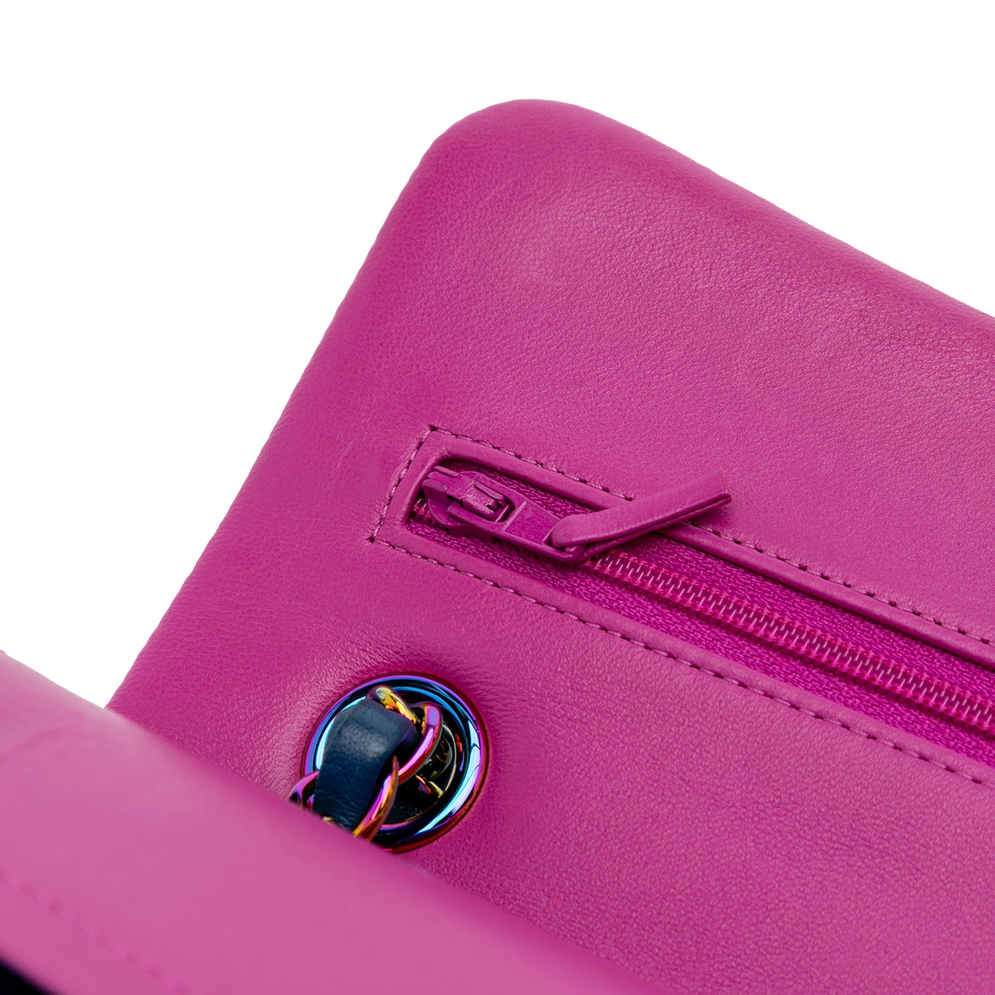 Small Classic Lambskin Rainbow Double Flap