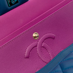 Small Classic Lambskin Rainbow Double Flap