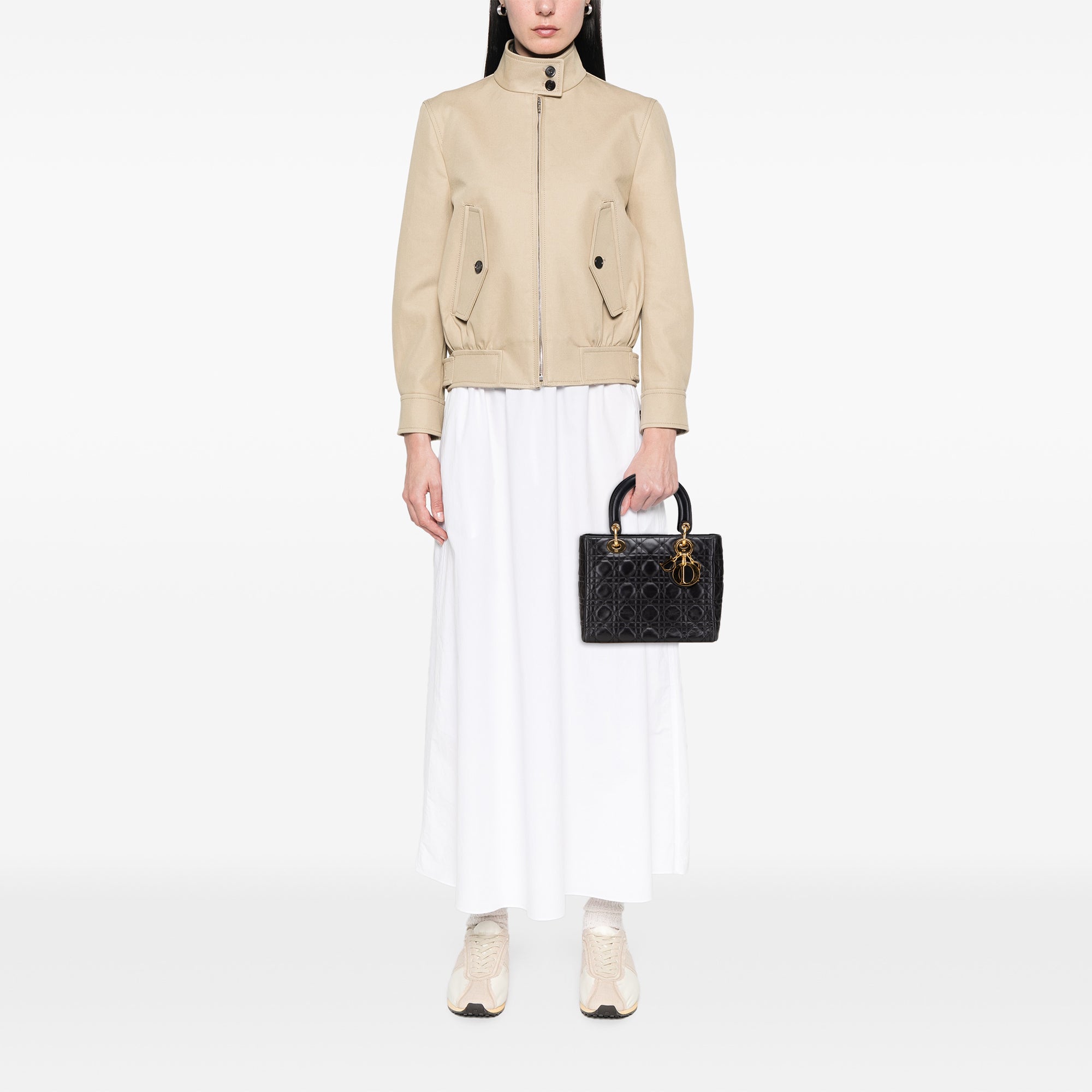 Medium Lambskin Cannage Lady Dior