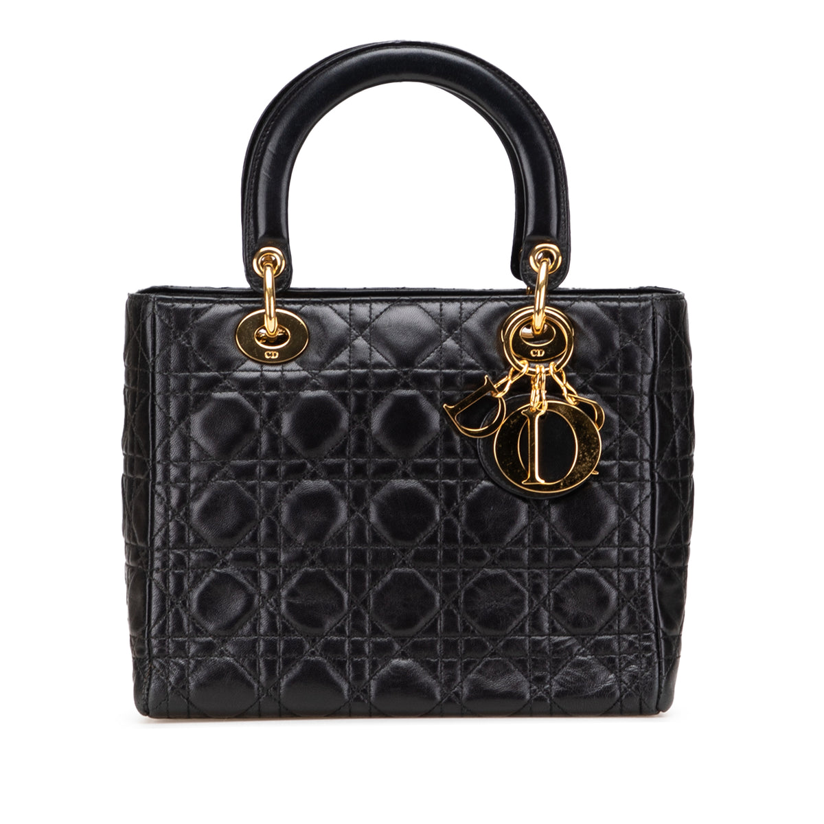 Medium Lambskin Cannage Lady Dior