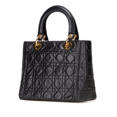 Medium Lambskin Cannage Lady Dior