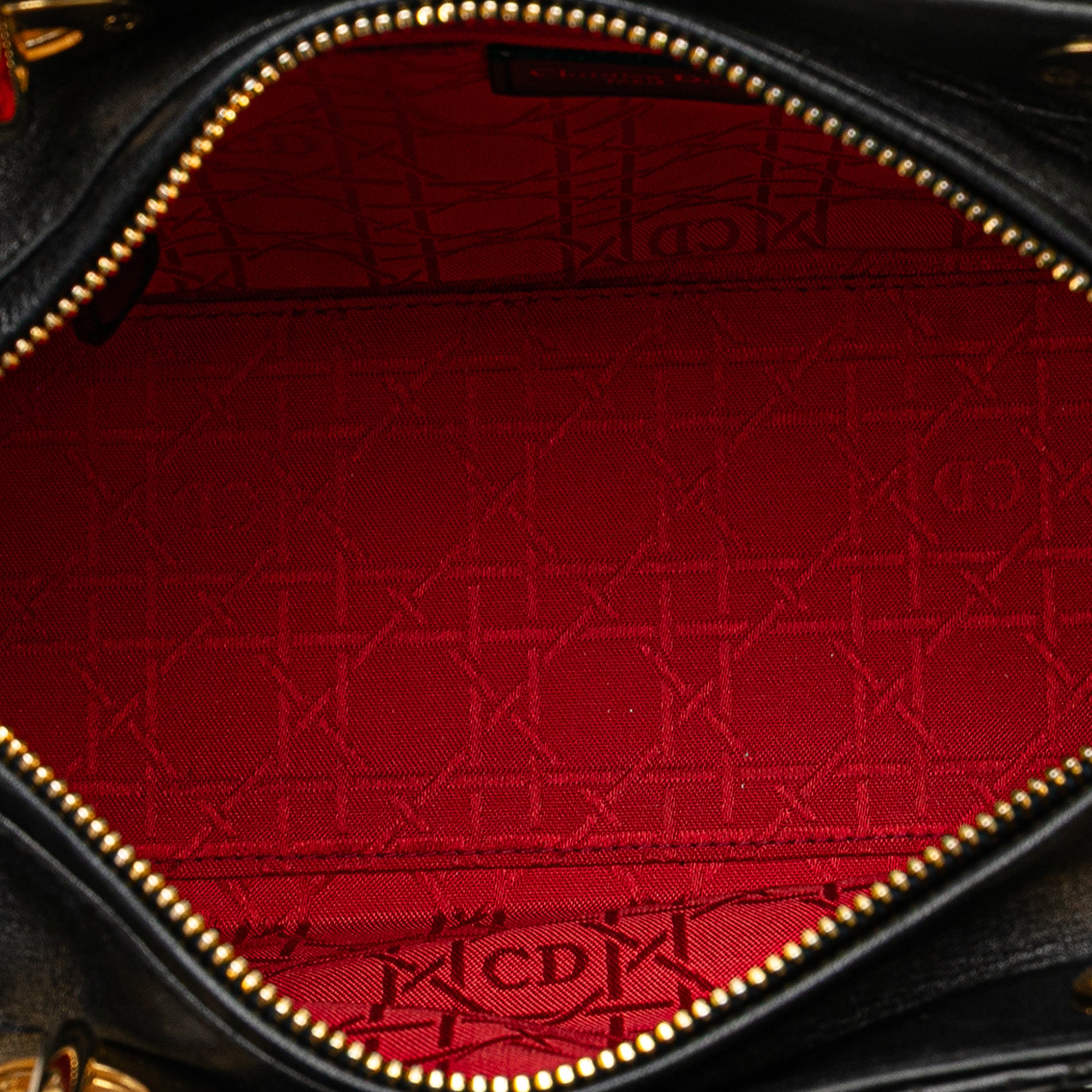 Medium Lambskin Cannage Lady Dior