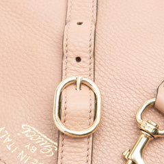Small Calfskin Bamboo Shopper Satchel