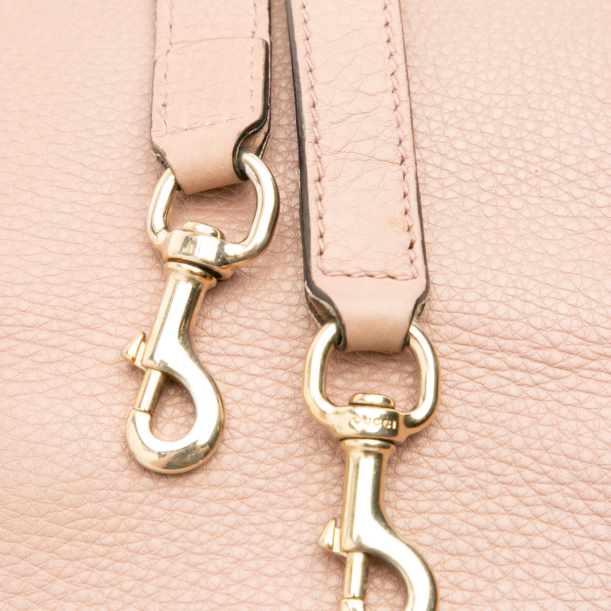 Small Calfskin Bamboo Shopper Satchel