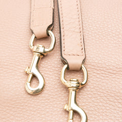 Small Calfskin Bamboo Shopper Satchel
