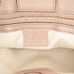 Small Calfskin Bamboo Shopper Satchel