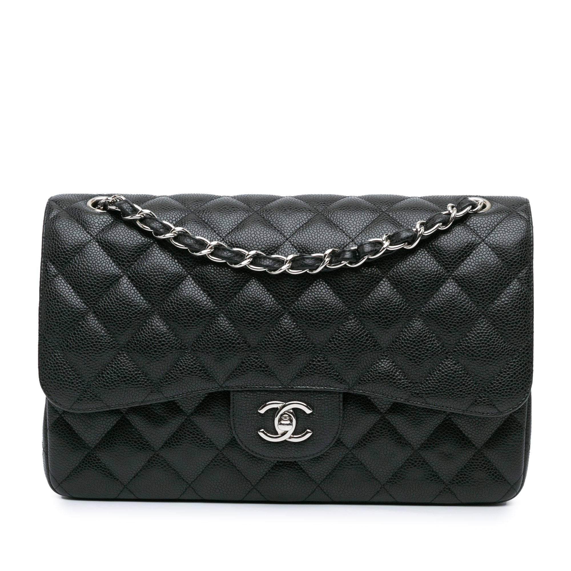 Jumbo Classic Caviar Double Flap