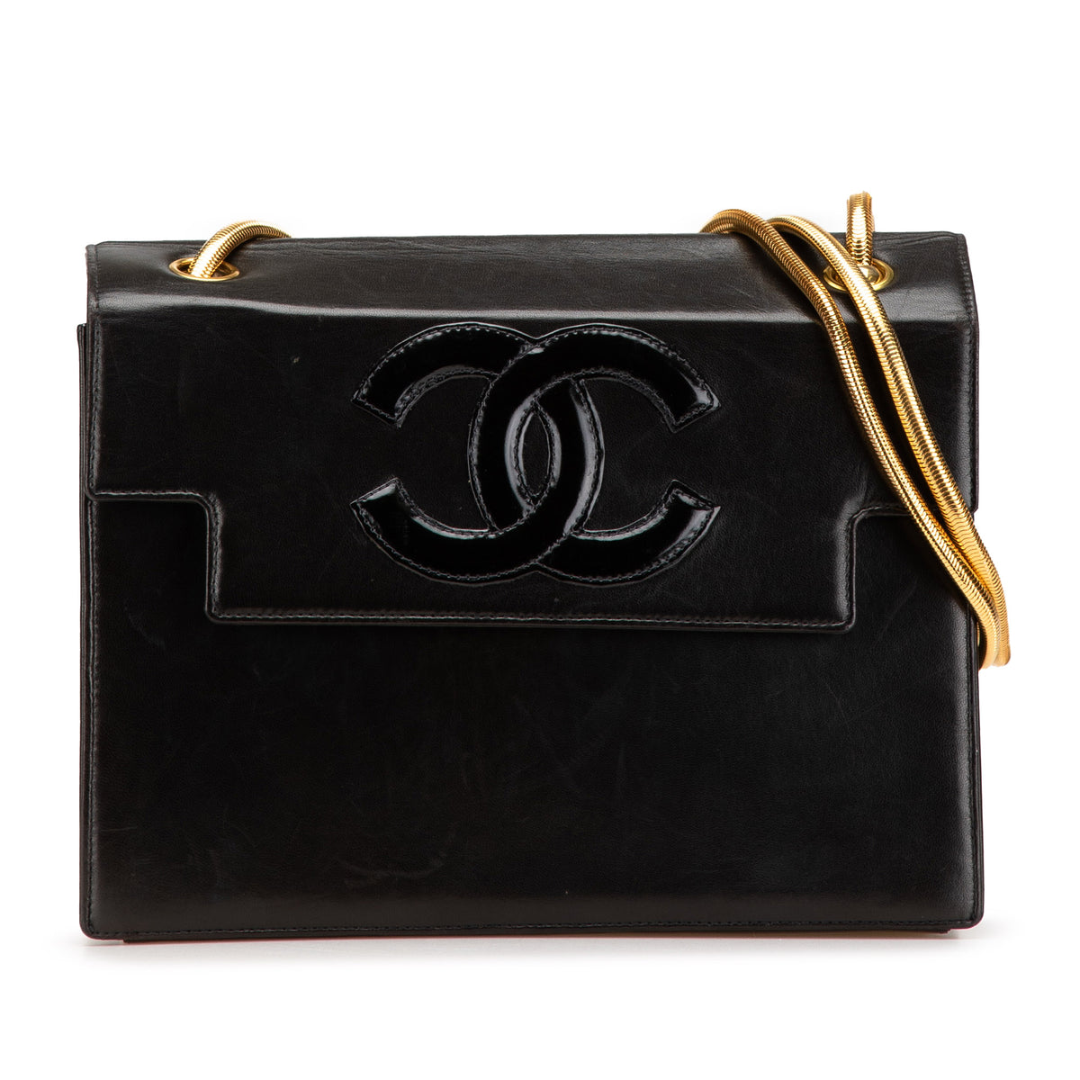CC Patent Snake Chain Flap