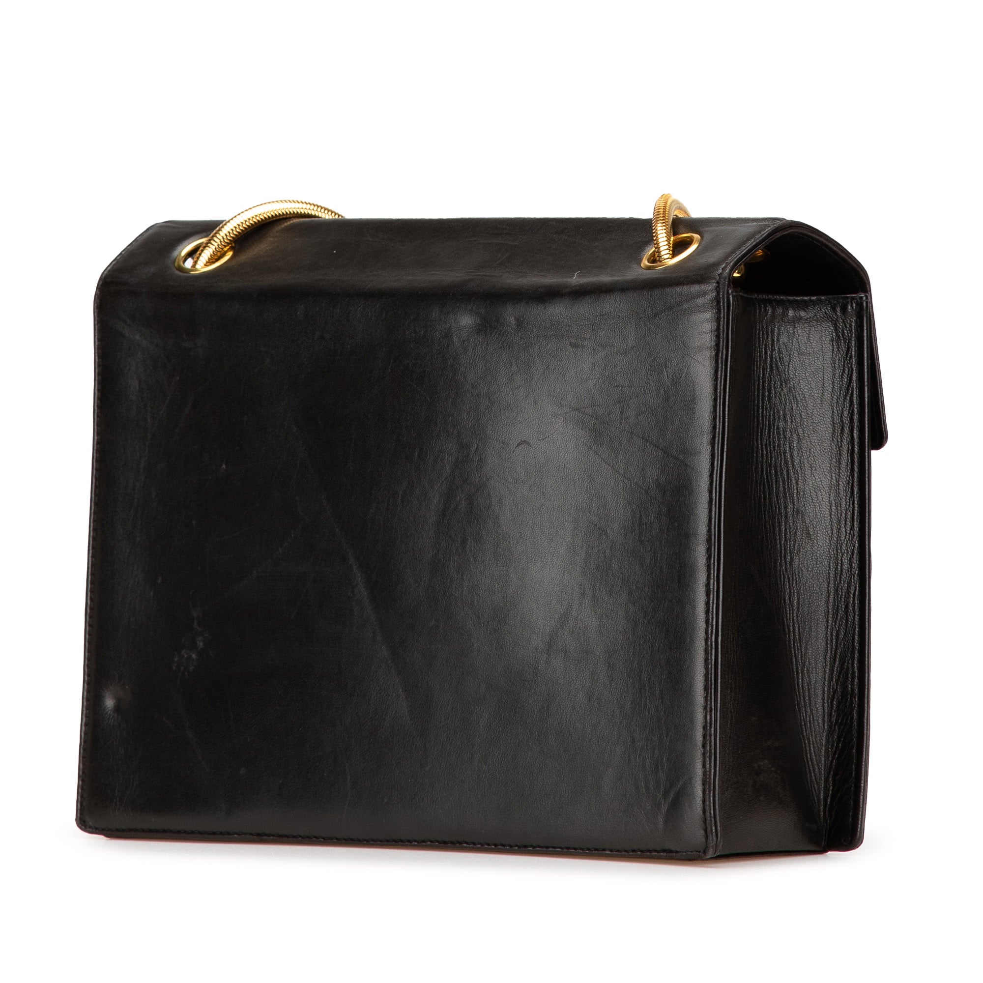 CC Patent Snake Chain Flap