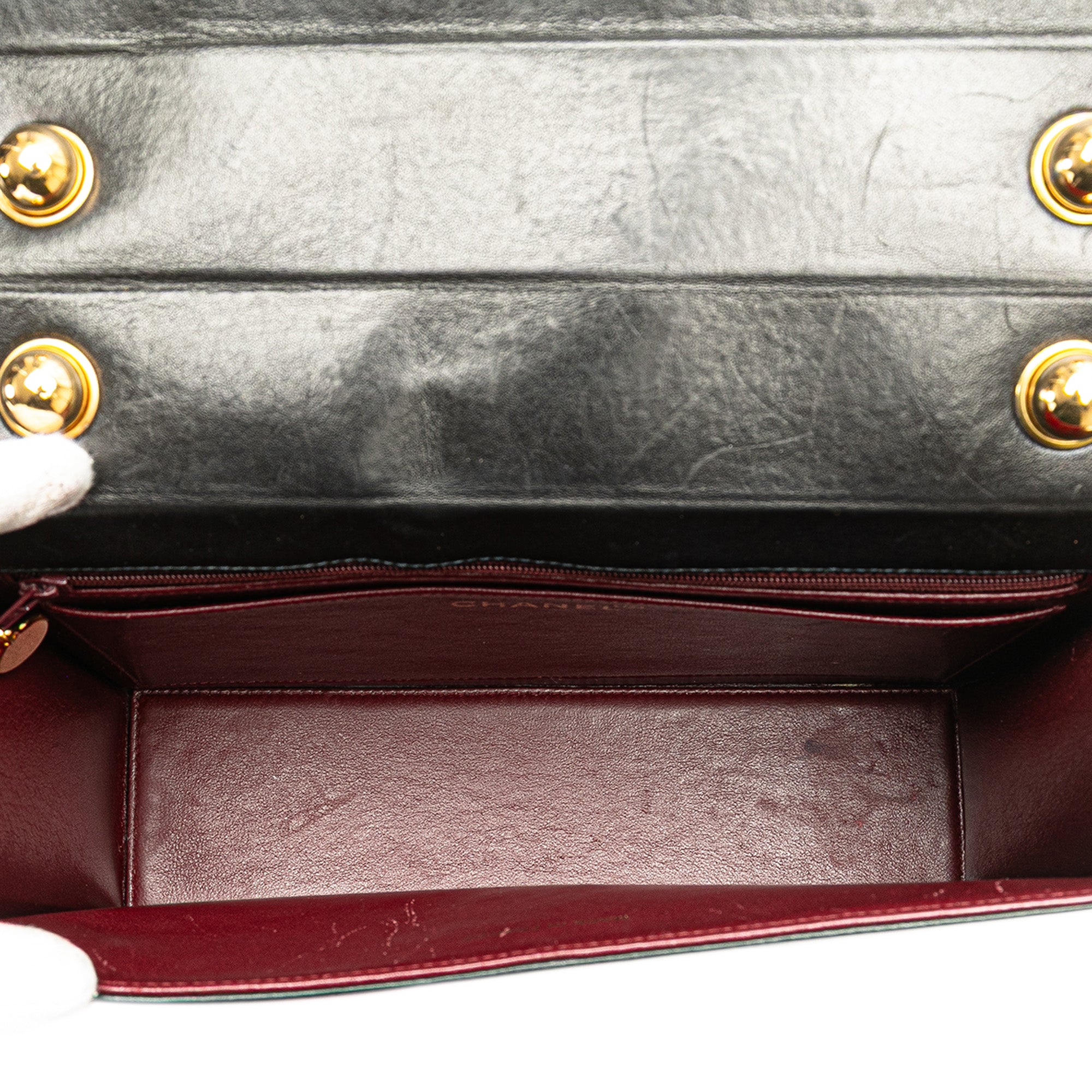 CC Patent Snake Chain Flap