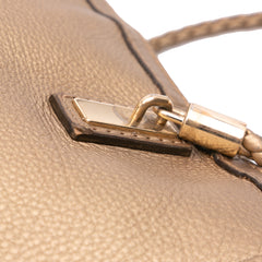 Metallic Grained Leather Bella Tote