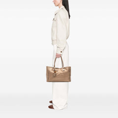 Metallic Grained Leather Bella Tote