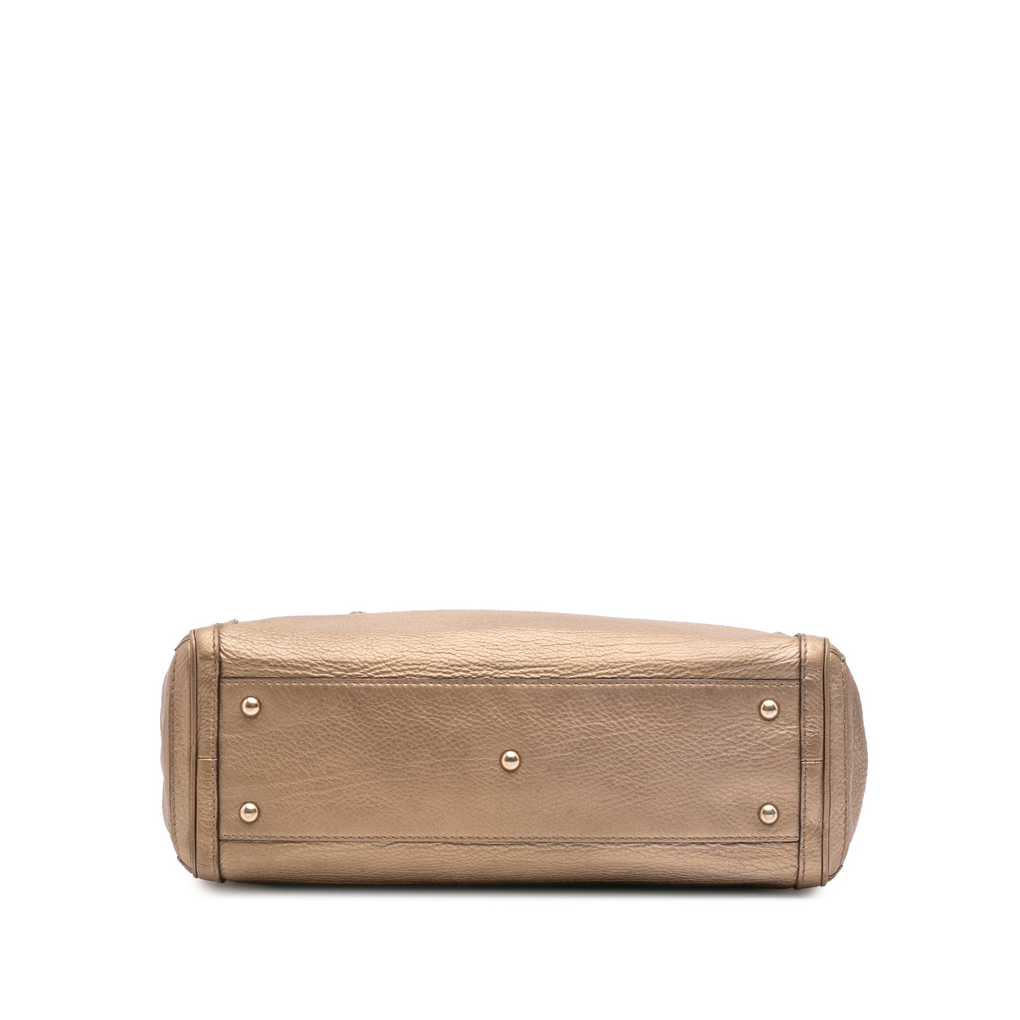 Metallic Grained Leather Bella Tote
