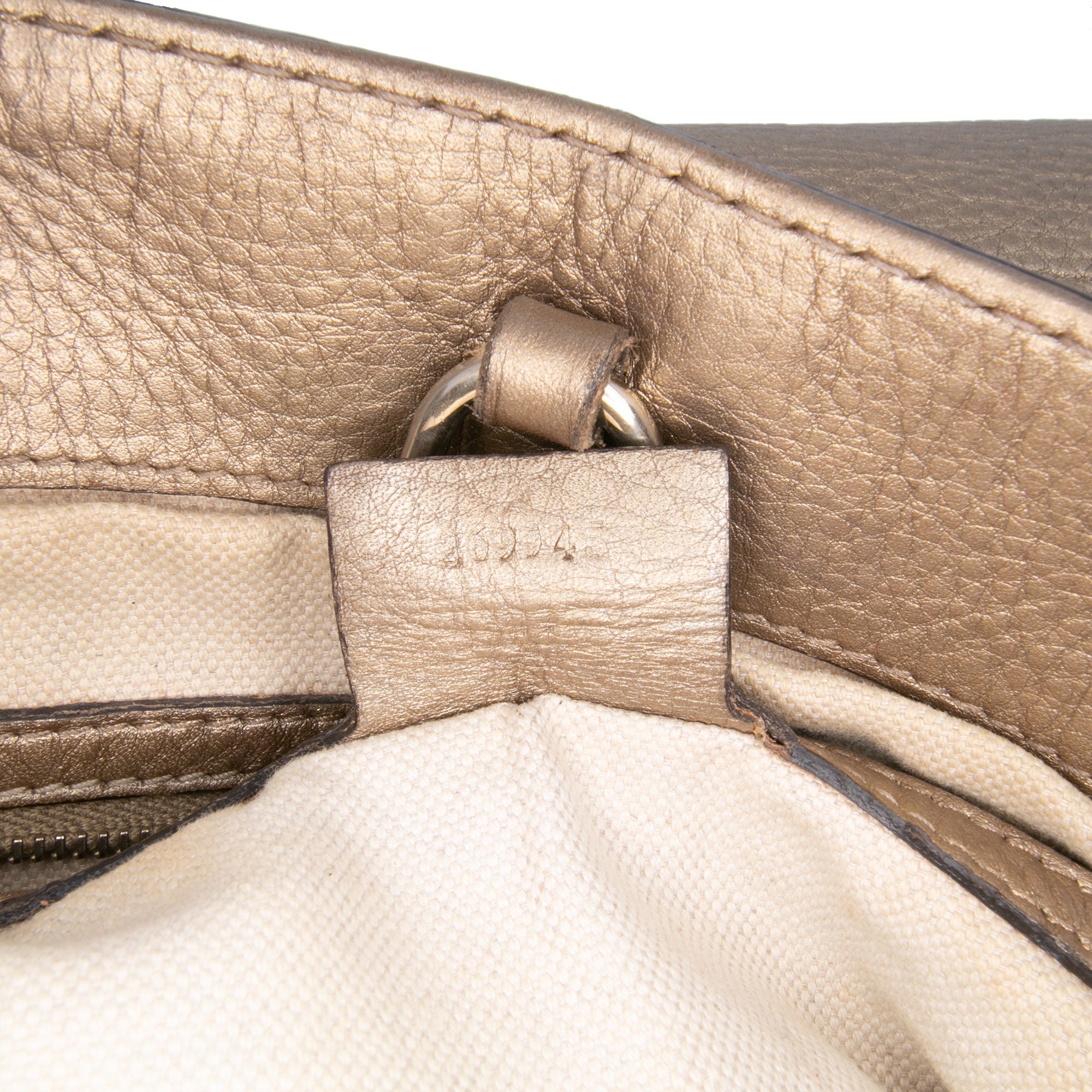 Metallic Grained Leather Bella Tote