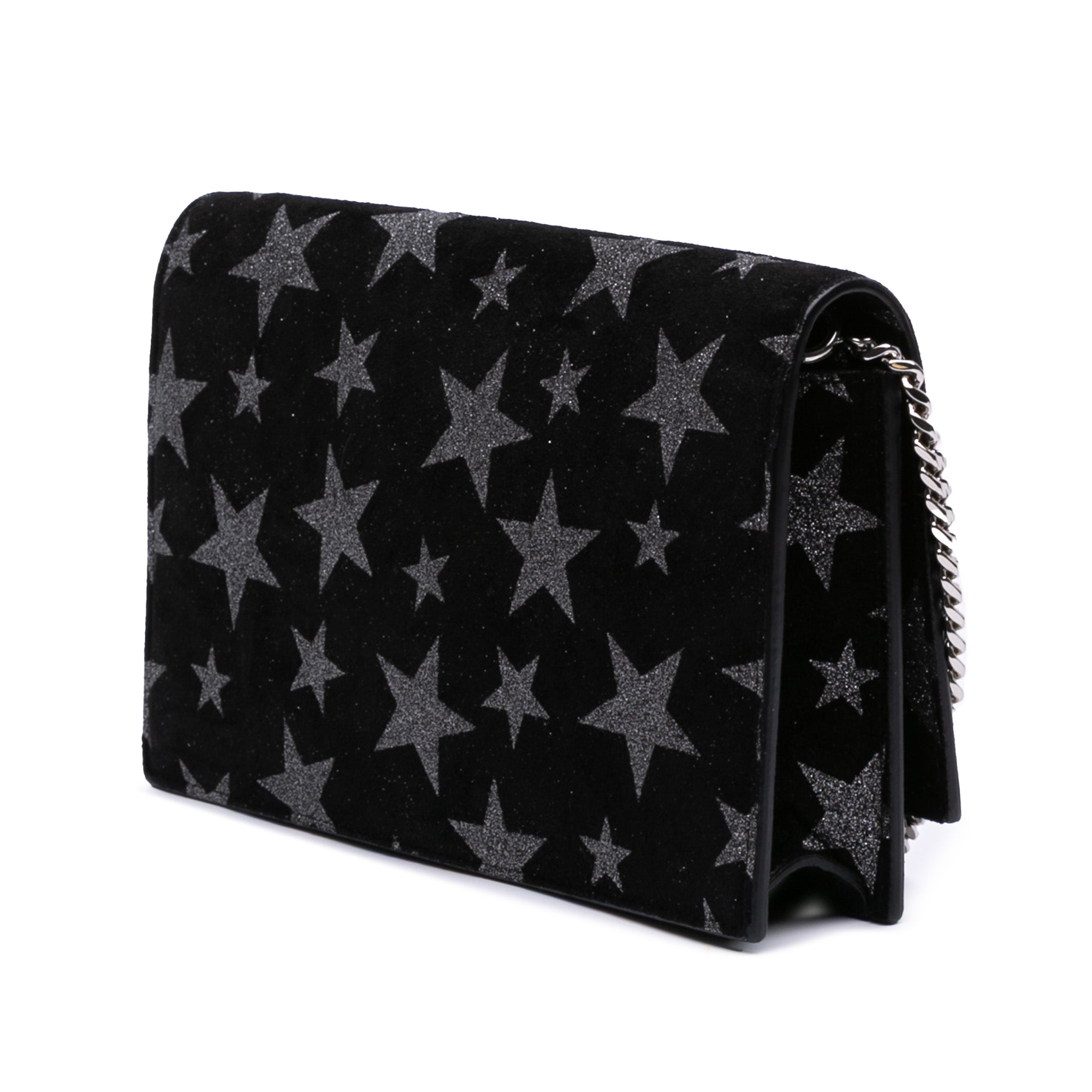 Suede Monogram Star Kate Tassel Wallet on Chain