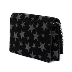 Suede Monogram Star Kate Tassel Wallet on Chain