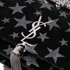 Suede Monogram Star Kate Tassel Wallet on Chain