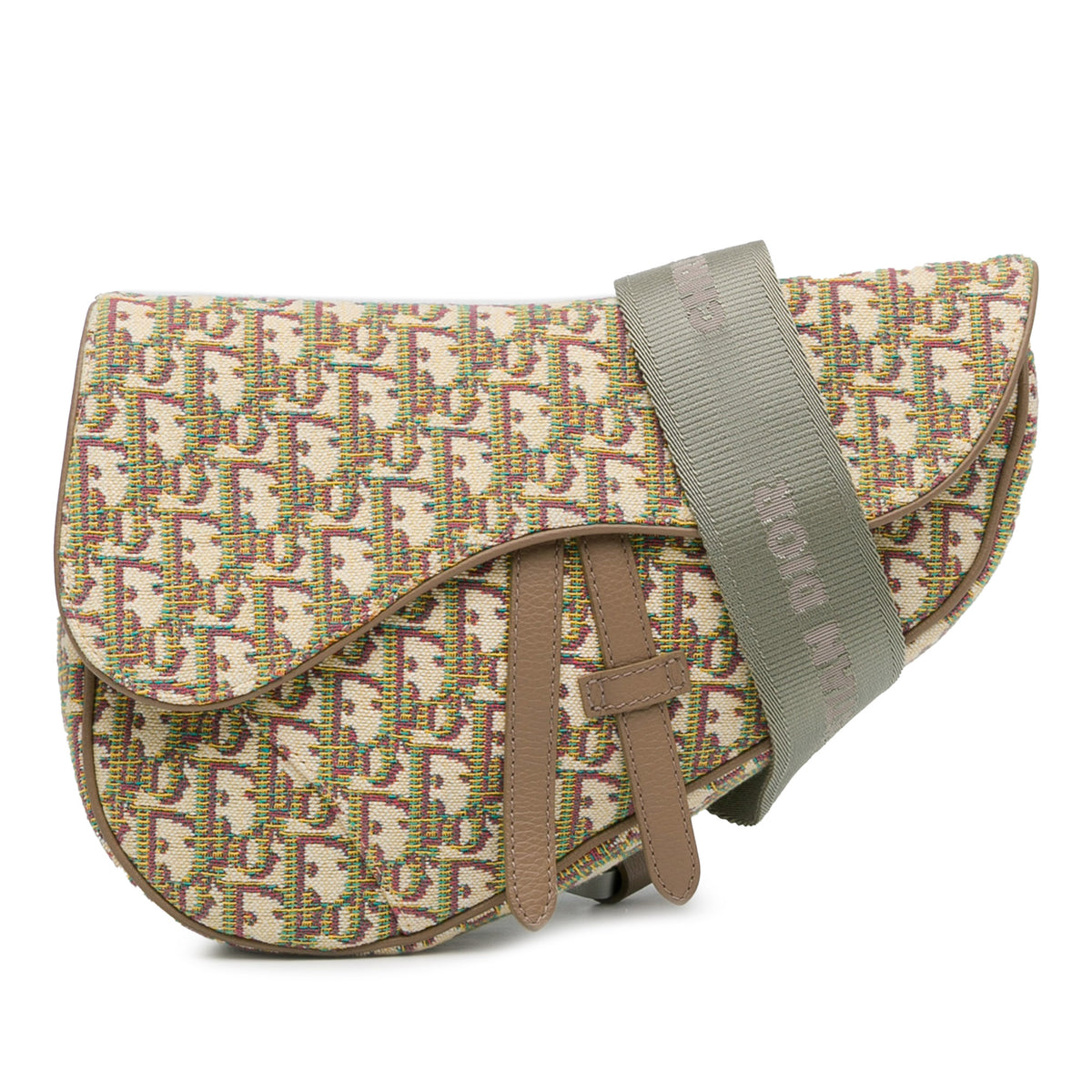 Oblique Canvas Saddle Bag