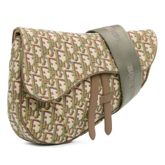 Oblique Canvas Saddle Bag