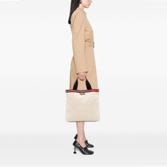 Leather Web Tote