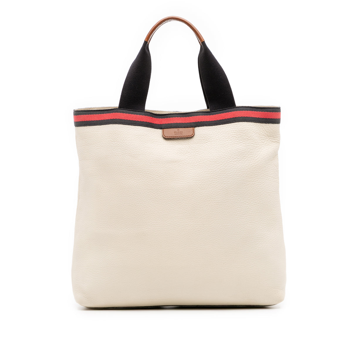 Leather Web Tote