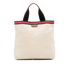 Leather Web Tote