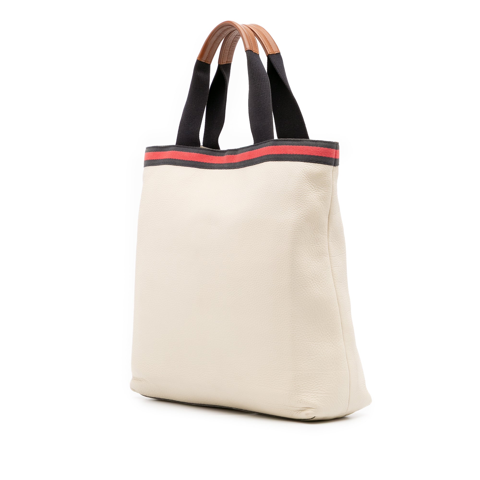 Leather Web Tote