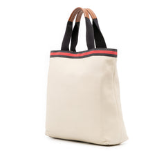 Leather Web Tote