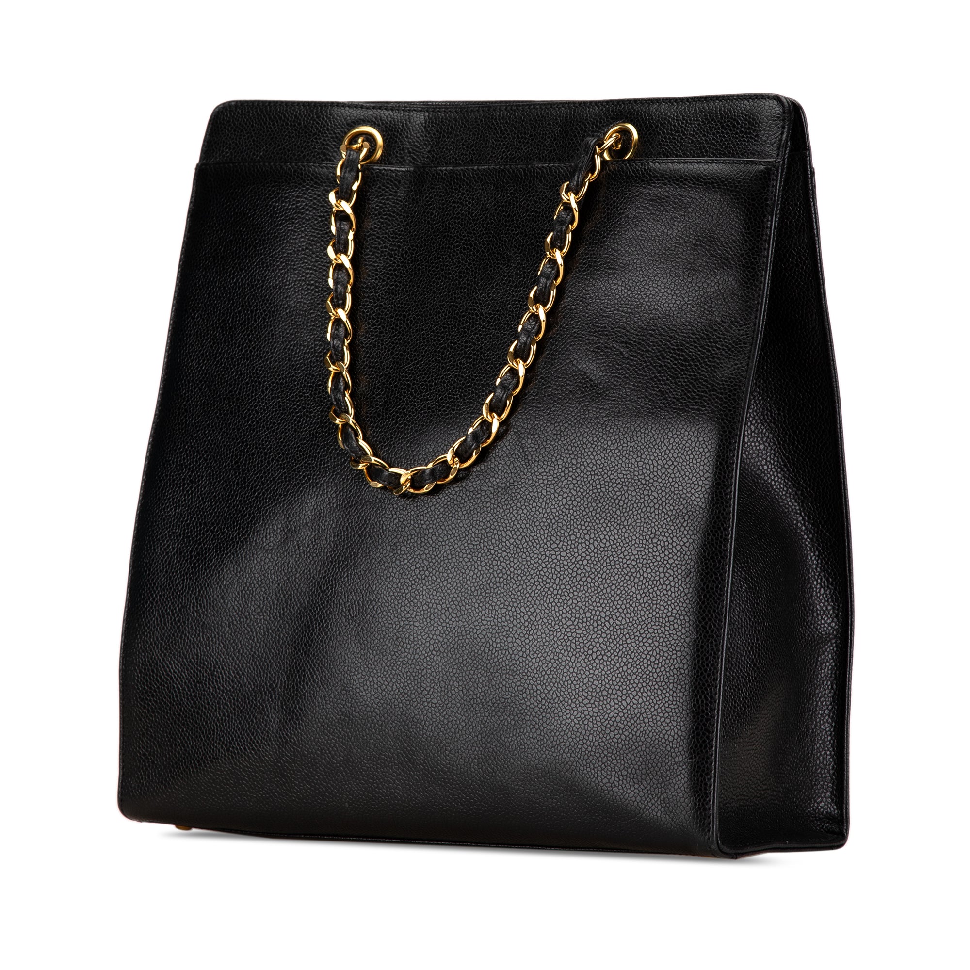 CC Caviar Chain Turn Lock Tote