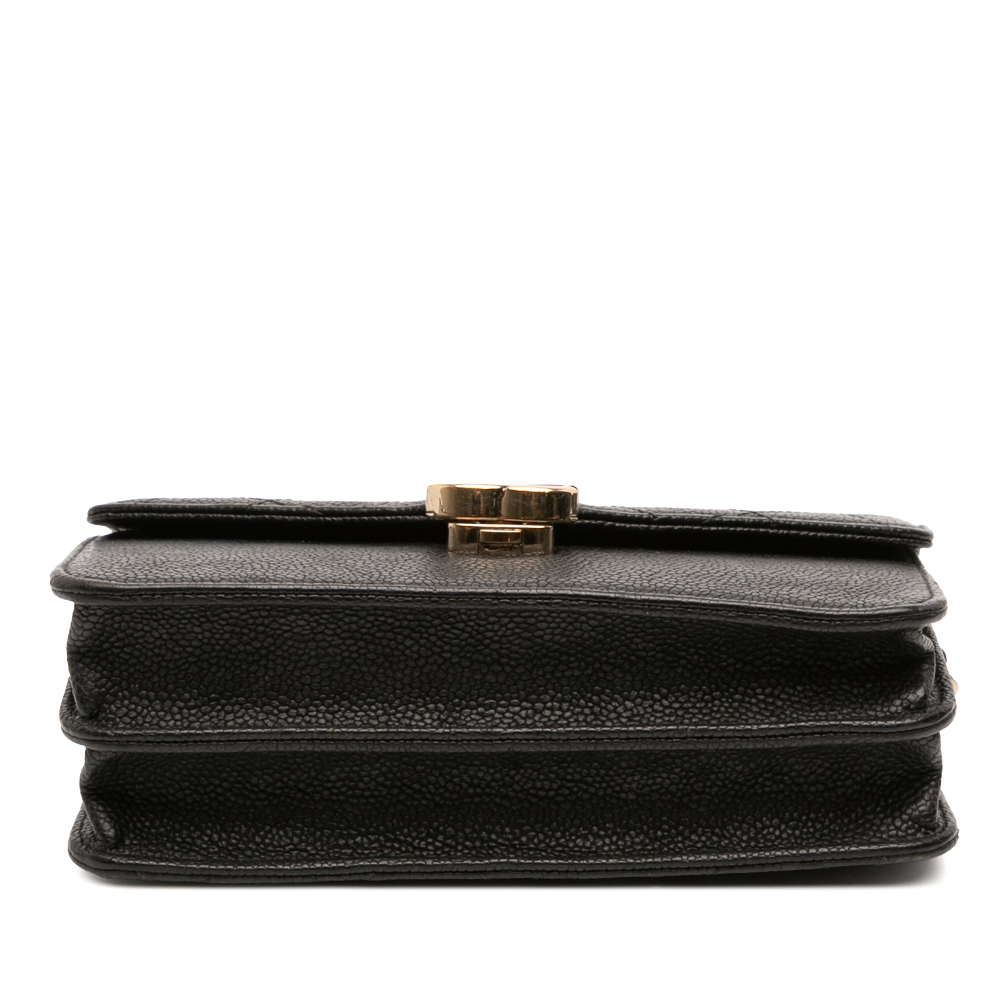 Paris-Cuba Square Quilted Caviar Thread Around Wallet On Chain