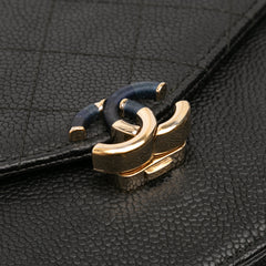 Paris-Cuba Square Quilted Caviar Thread Around Wallet On Chain