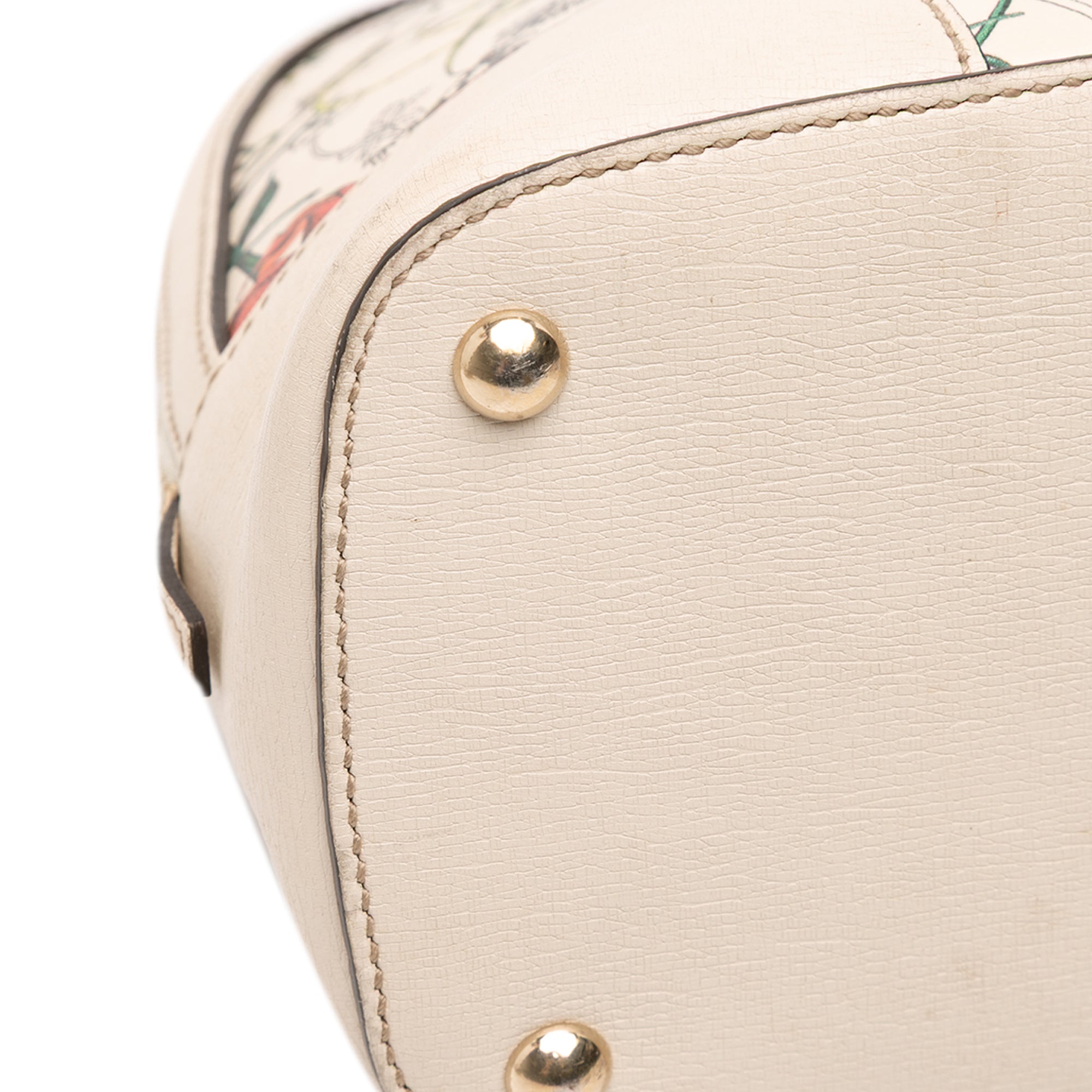 Small Leather Flora Nice Dome Satchel