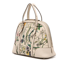 Small Leather Flora Nice Dome Satchel