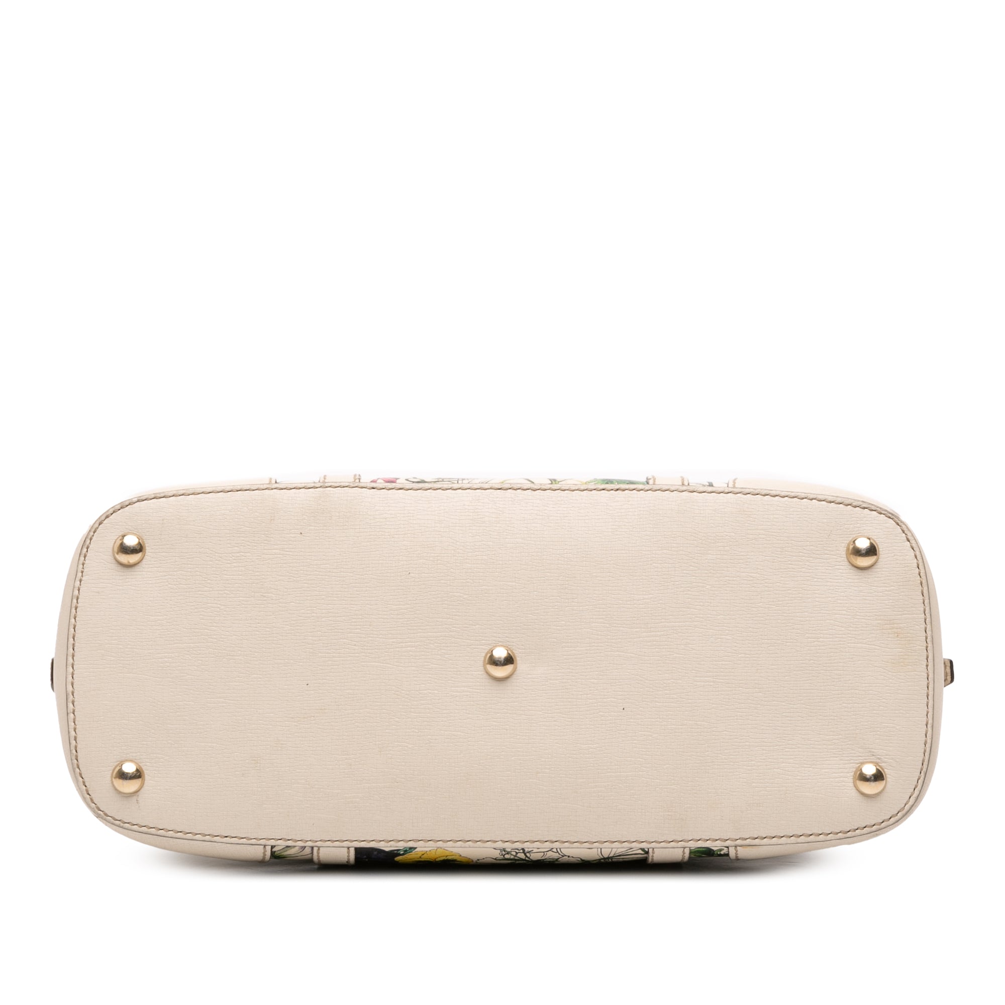 Small Leather Flora Nice Dome Satchel