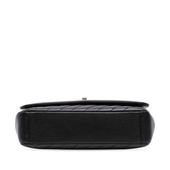 Medium Diagonal Quilted Goatskin Flap