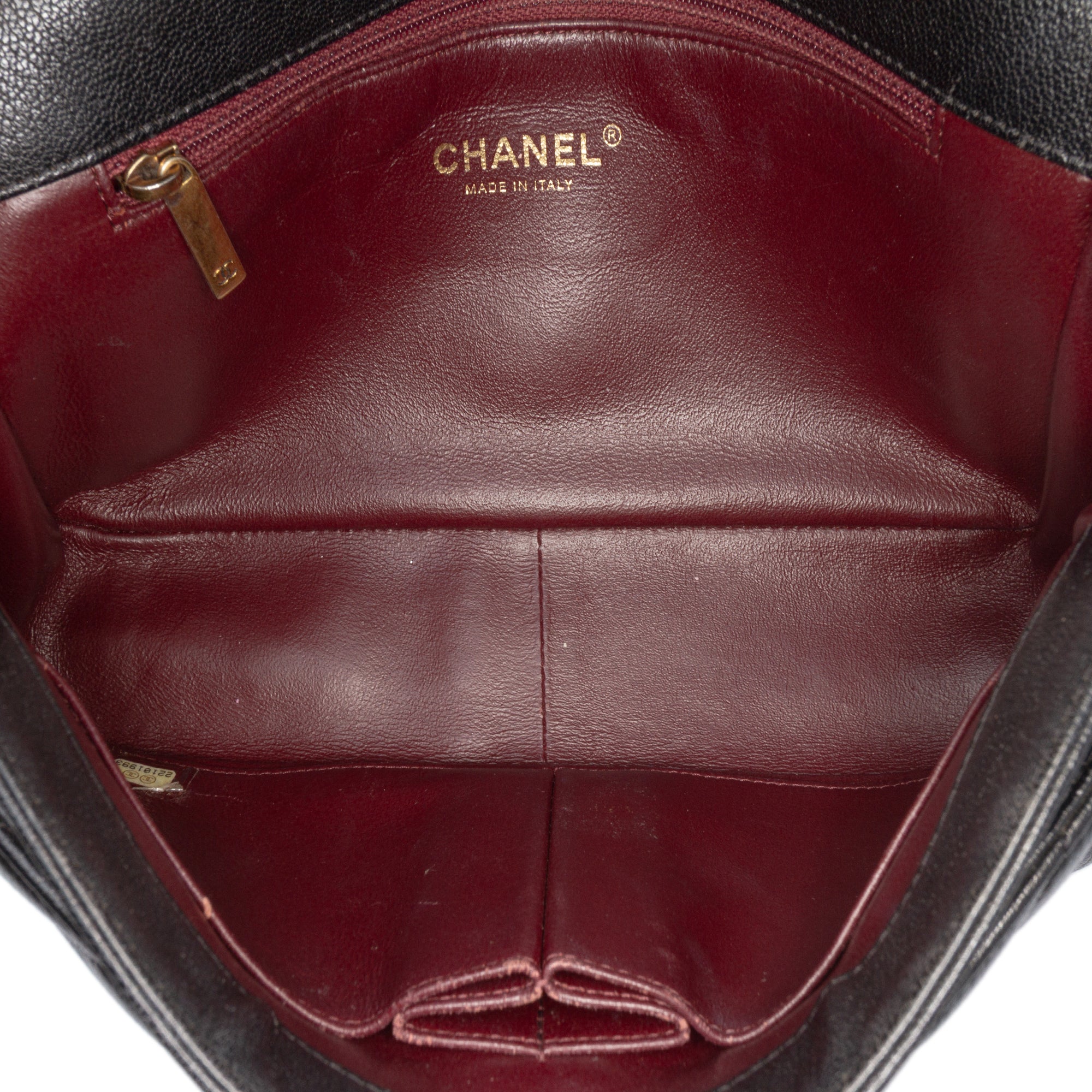 Medium Diagonal Quilted Goatskin Flap