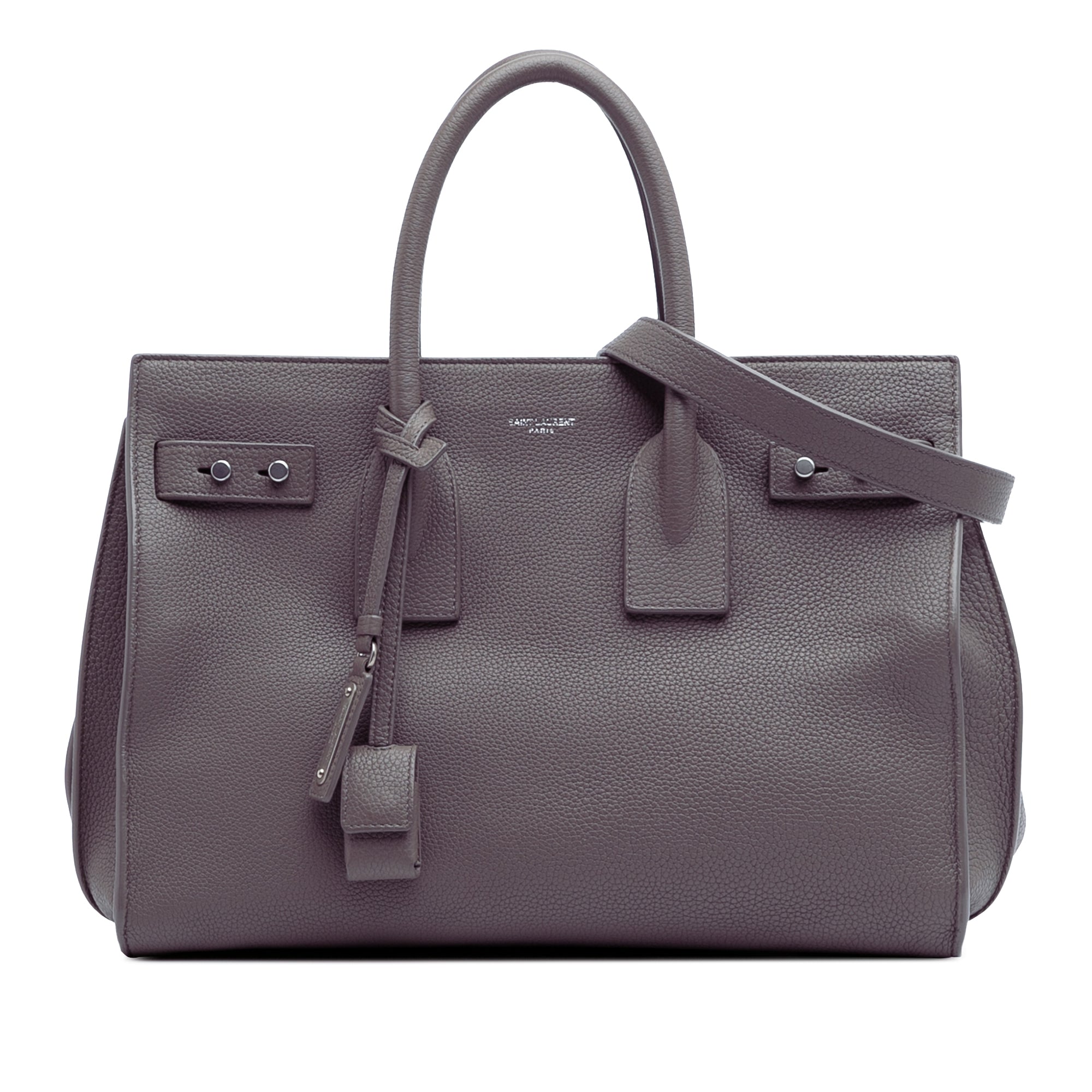 Small Grained Calfskin Supple Sac De Jour Satchel