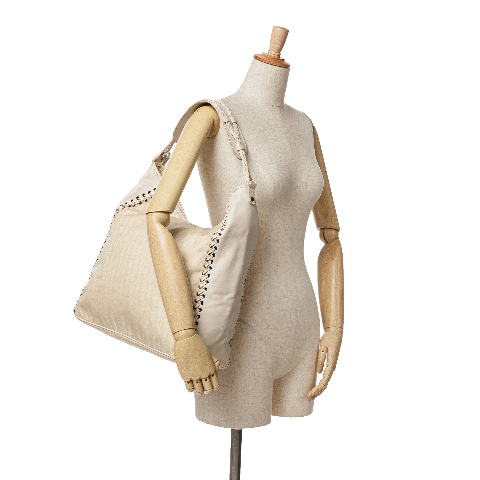 Diorissimo Canvas and Leather Ethnic Tote