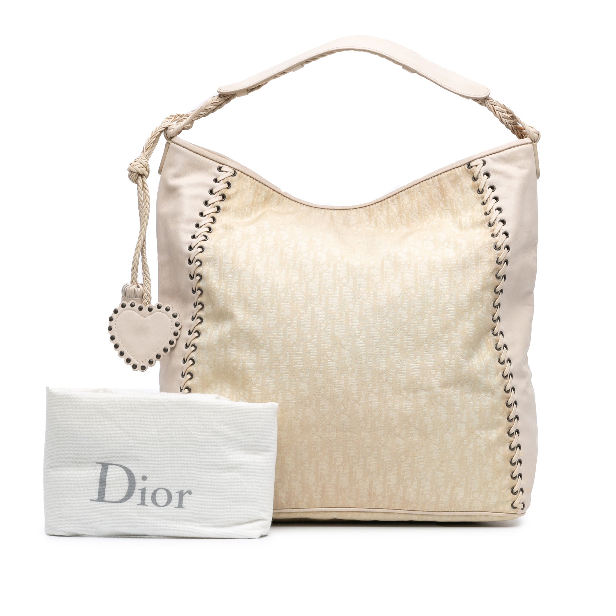 Diorissimo Canvas and Leather Ethnic Tote