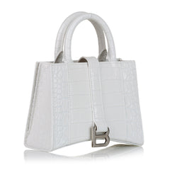 Croc Embossed East West Hourglass Satchel XXS